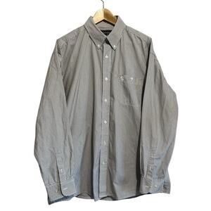 Wrangler George Strait Collection Taupe Stripe Button Down Long Sleeve Shirt XL